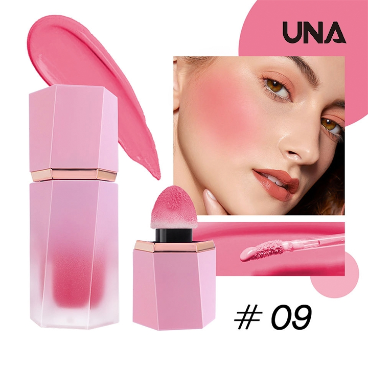Customized Logo High Pigment Vegan Private Label Organic Makeup Blush Sponge Lip Tint Liquid Cheek Blush