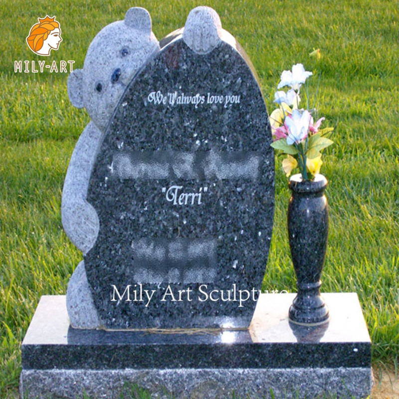 Blue Pearl Tombstone American Style Monument Upright Headstone