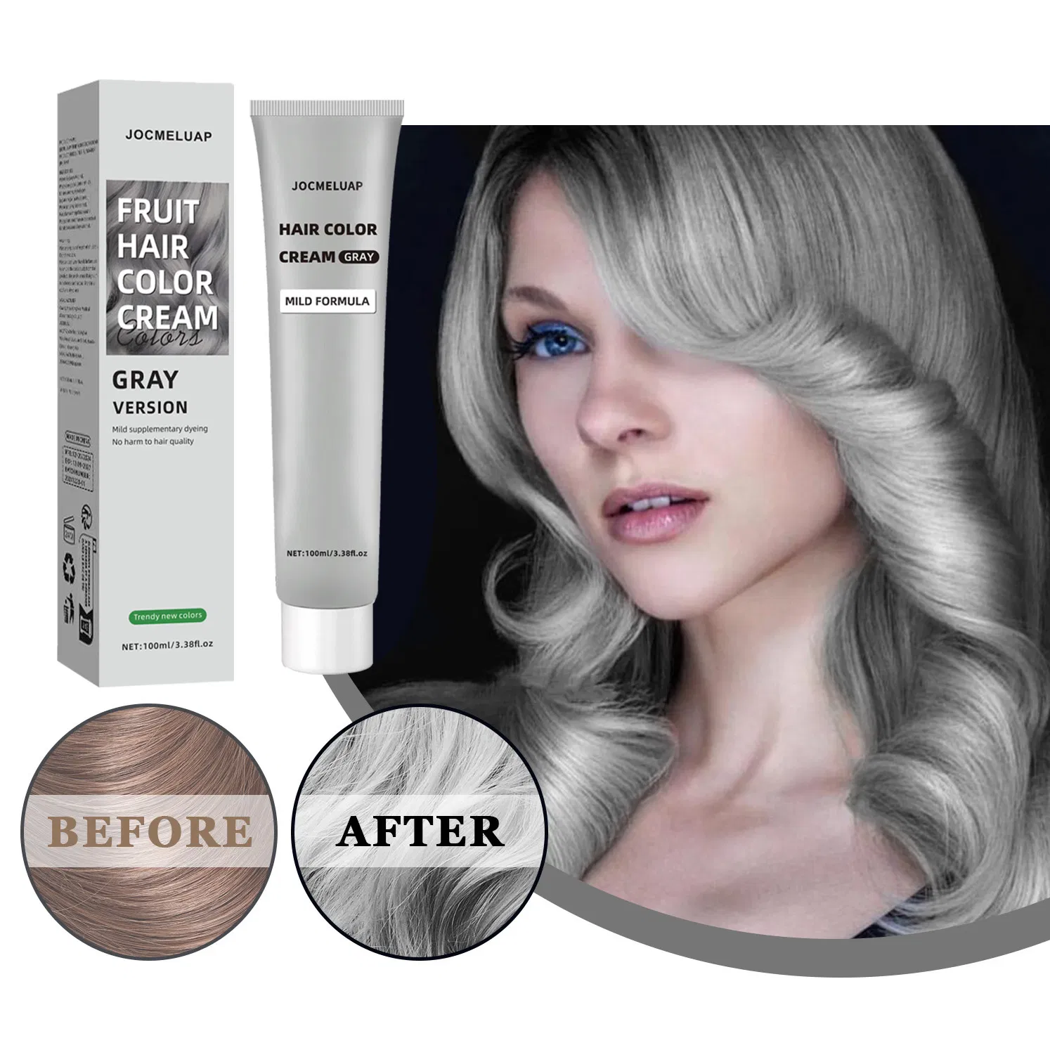 Professional Salon Natural No Ammonia Hair Dye Colors Semi-Permanent Private Label Hair Color Cream