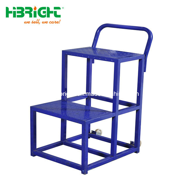 Folding Metal Step Ladder Truck with Wheels