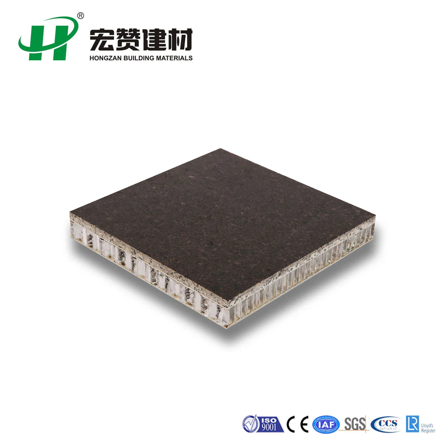 Exterior Cladding Is Made of Lightweight Decorative Stone Honeycomb Panels