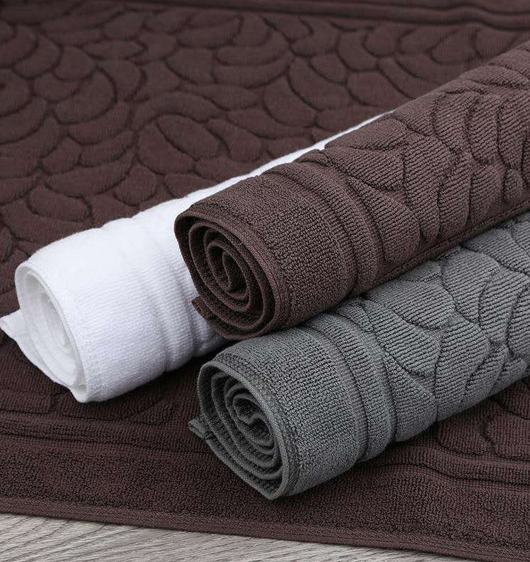 Hotel Soft Absorbent Foot Towel 100% Cotton Thick Non-Slip Bath Mat