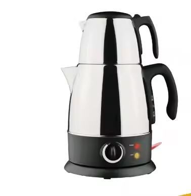 Electric Double Layers Tea Kettle Home Water Kettle with Plastic Double Handle