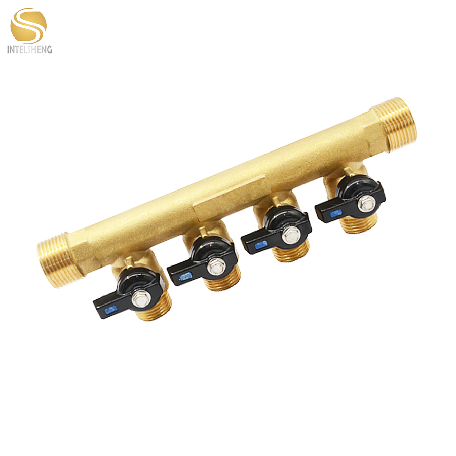 Brass Hot Water Floor Heating Water Separator Manifolds
