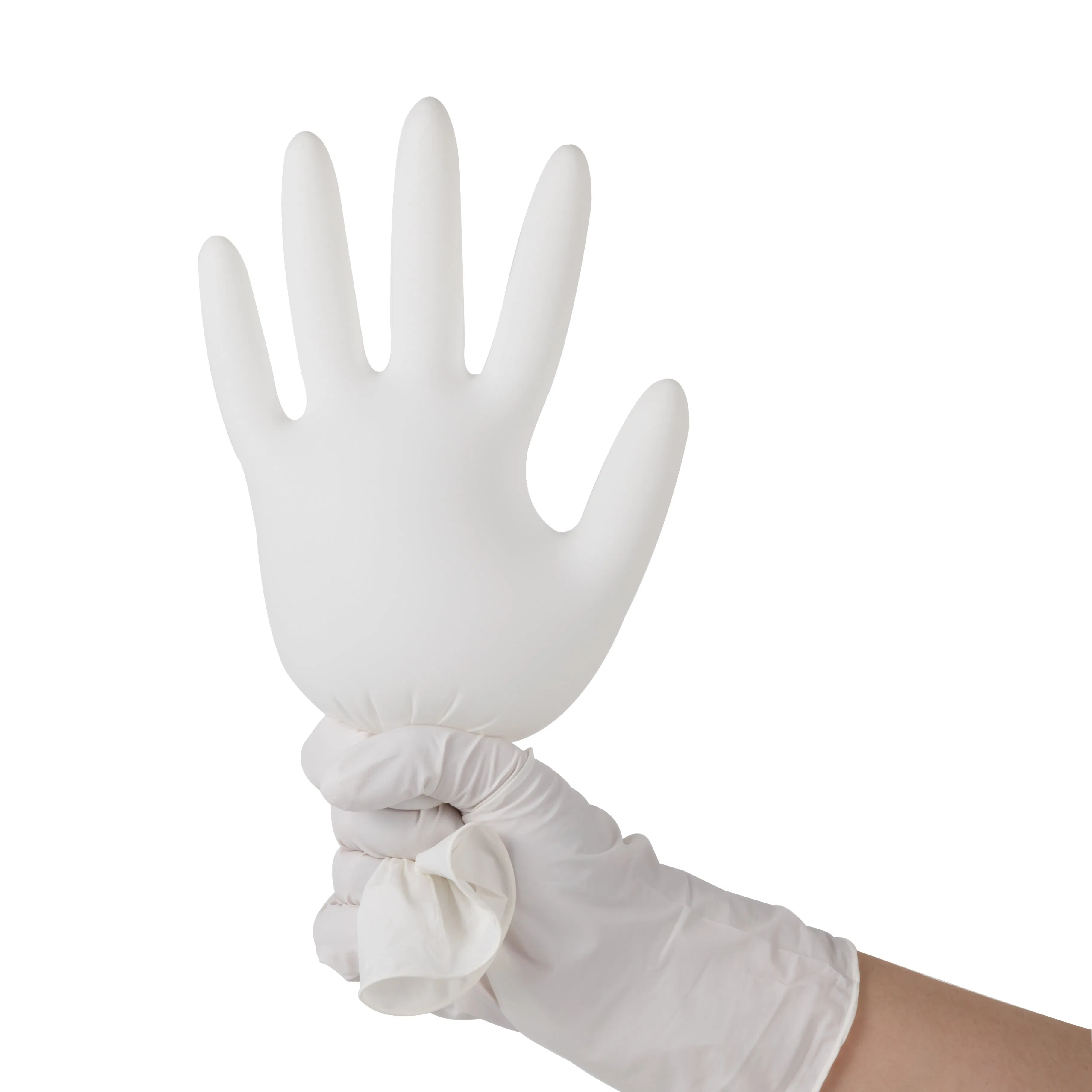 Disposable Industrial Electronics White Nitrile Glove Powder-Free