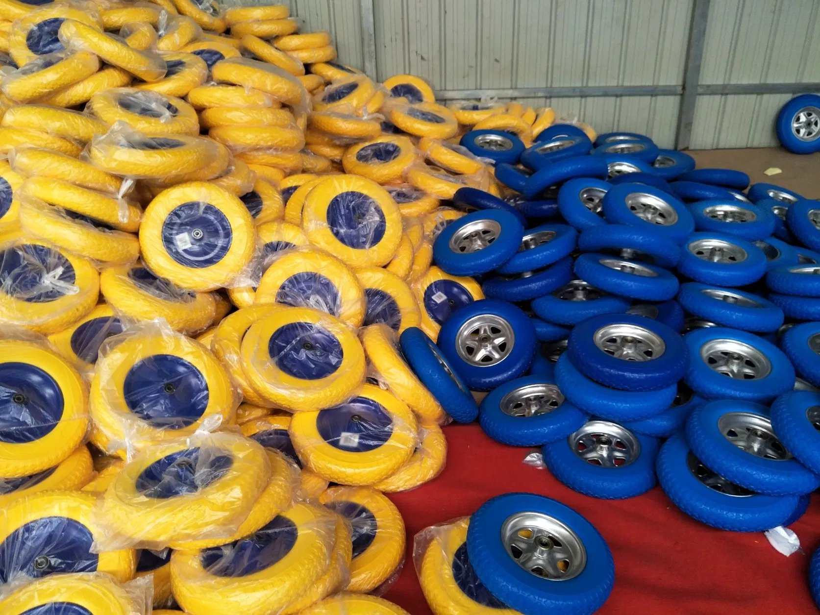 Colour Flat Free Tyre PU Foam Wheel 14inch 3.50-8