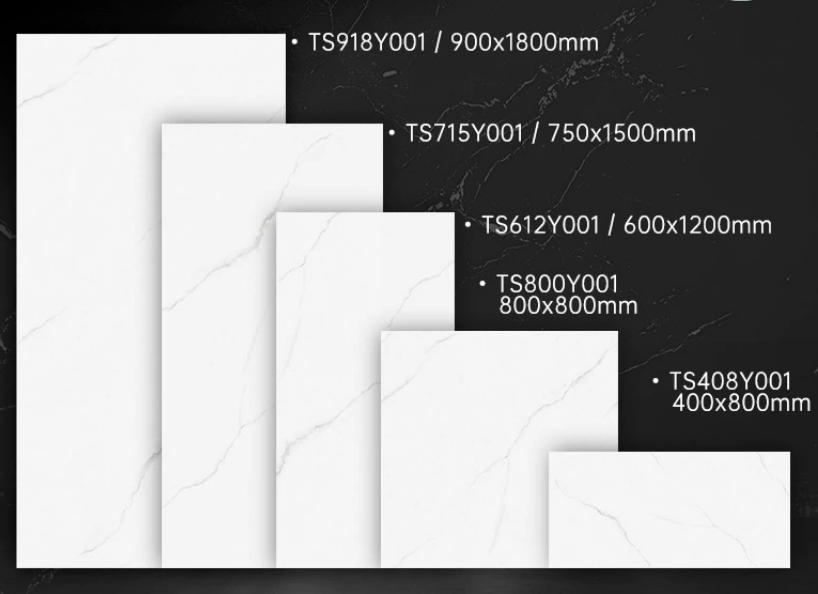 Керамогранитная плитка 600x600 и 600x1200 мм под мрамор