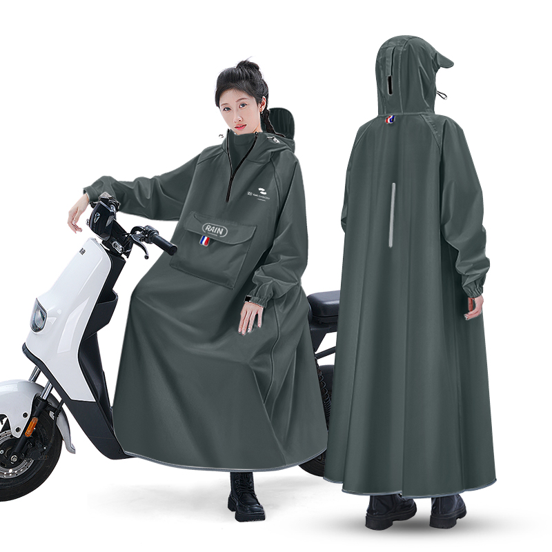 Oversized Long Hooded Waterproof Rainproof Thickened Raincoat for Men