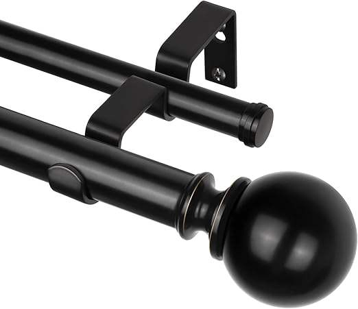 High Quality Minimalist Modern Curtain Rods Adjustable Telescopic Steel Window Rods