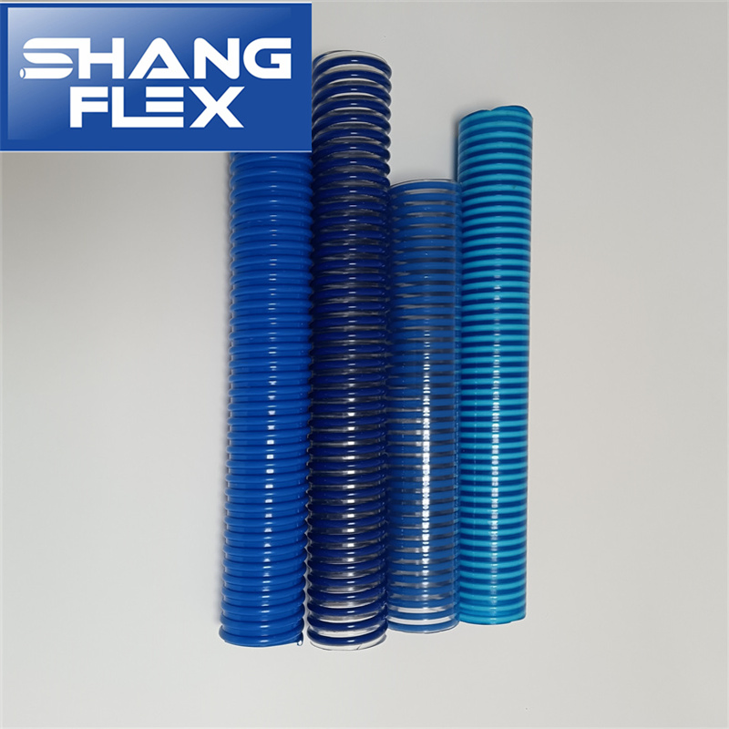 Гибкий всасывающий шланг PVC с армированием спиралью, 1/2-10 дюймов