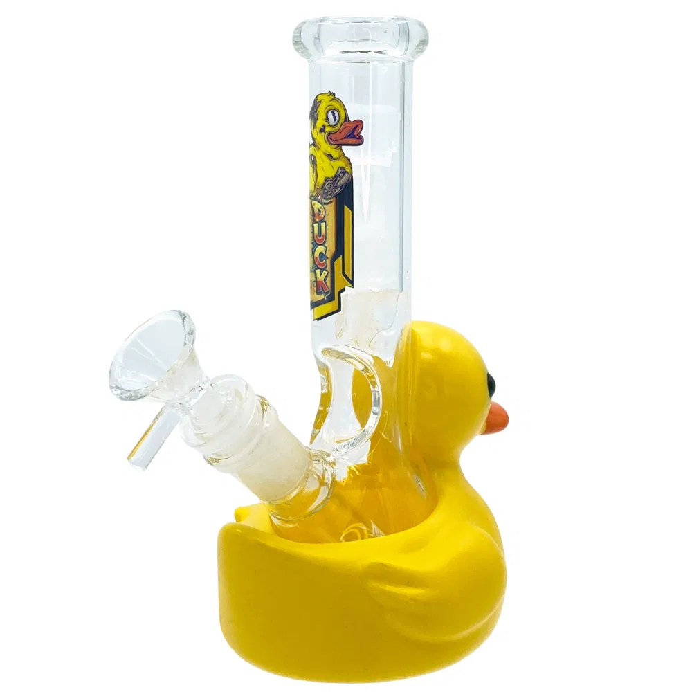 PVC Fun Yellow Duck Smoking Silicone Pipe Water Pipe - Perfect for Parties