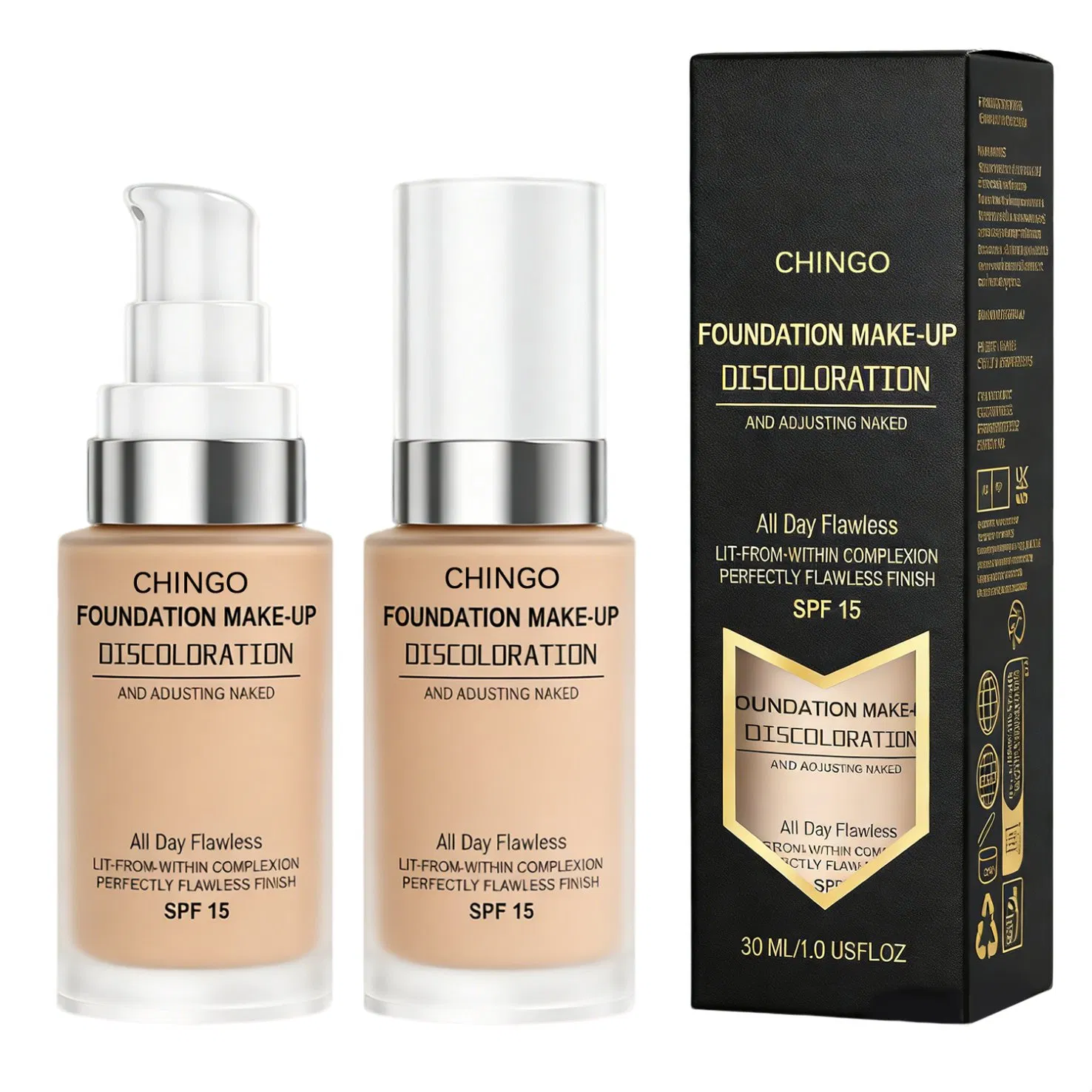 Full Coverage Concealing Smooth Flawless Liquid Foundation