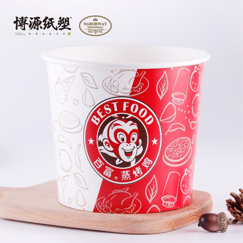 Biodegradable Disposable Customized Paper Food Bowl Fried Chicken Box Noodles Container Porridge Cup Take Away Packaging Box