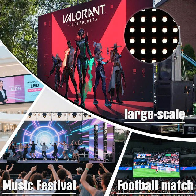 Full Color P3.91 P4.8 Indoor Rental LED Panel Display Outdoor Advertising Giant Stage Background LED Video Wall LED Screen