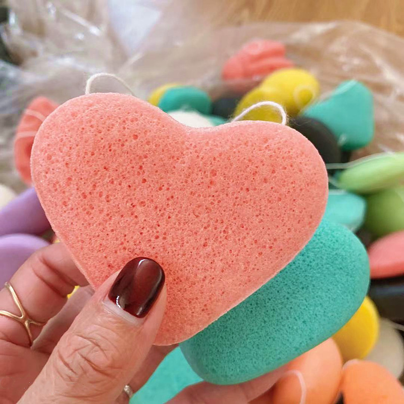 100% Biodegradable Recycled Zero Waste Natural Ingredients Charcoal Face Facial Shower Body Bath Scrubber Scrub Sponge