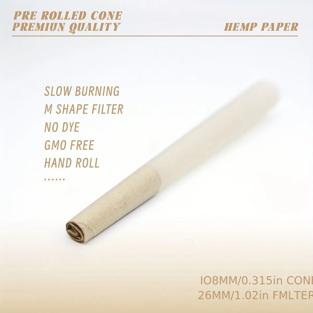 Fast Delivery 109mm Unbleached 1000PCS/Box Cigarette Rolling Smoking Tobacco Paper