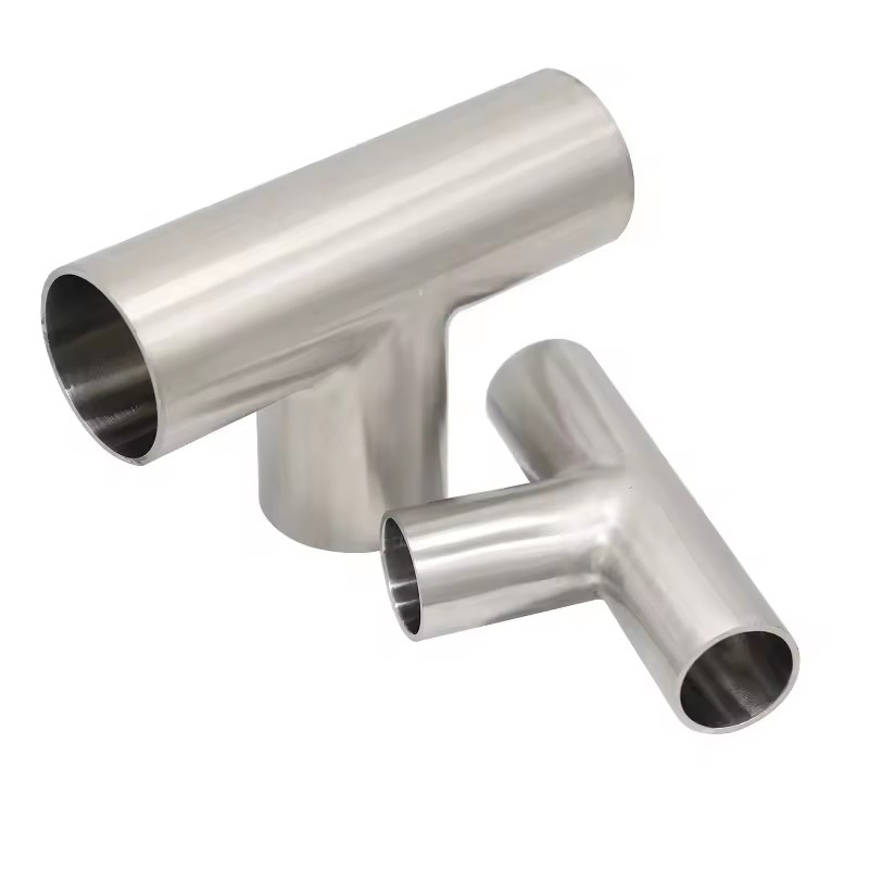 201 Stainless Steel Tee Sanitary Grade Equal Diameter T-Shaped Tee Polished Surface Treatment Short Tee
