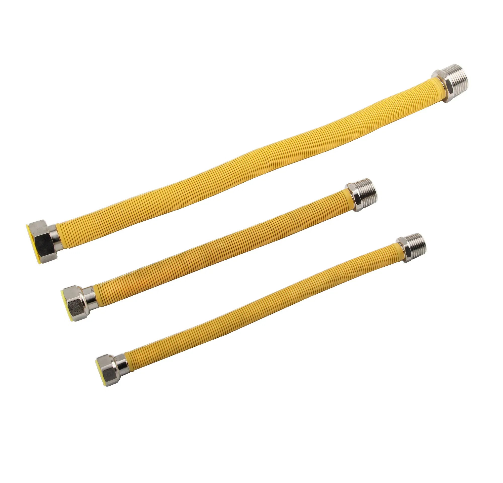 Stainless Steel Corrugated Connector with Yellow PE Covering