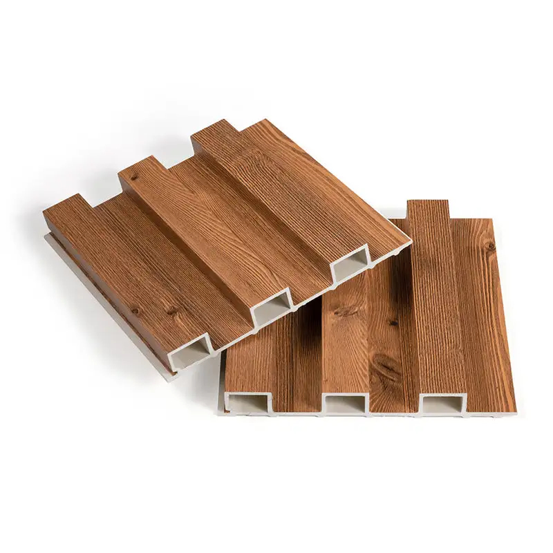 Waterproof Composite Cladding Wood Plastic Wall Panel Fluted Composite WPC Panel
