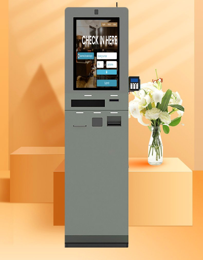 All-in-One Touch Screen Self Check in/Check out Room Card Issue Kiosk Machine for Hotel