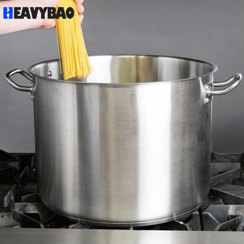 Heavybao 03 Style Stainless Steel Sandwich Bottom Steam Food Stockpot Cooking Kitchen Pot