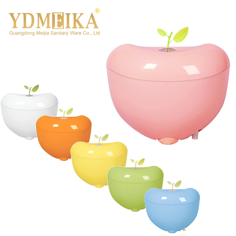 Children's Ceramic Squatting Toilet Kindergarten Deodorant Small Baby Size Water Tank with Cartoon Design Wc