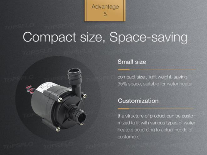Topsflo Electric Instant Water Heater Pump/ Brushless DC Shower Pump