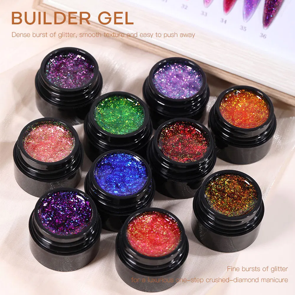 Christmas Manicure Pedicure Care Products Nail Art Builder Glitter Shinning Extension Gel Polish
