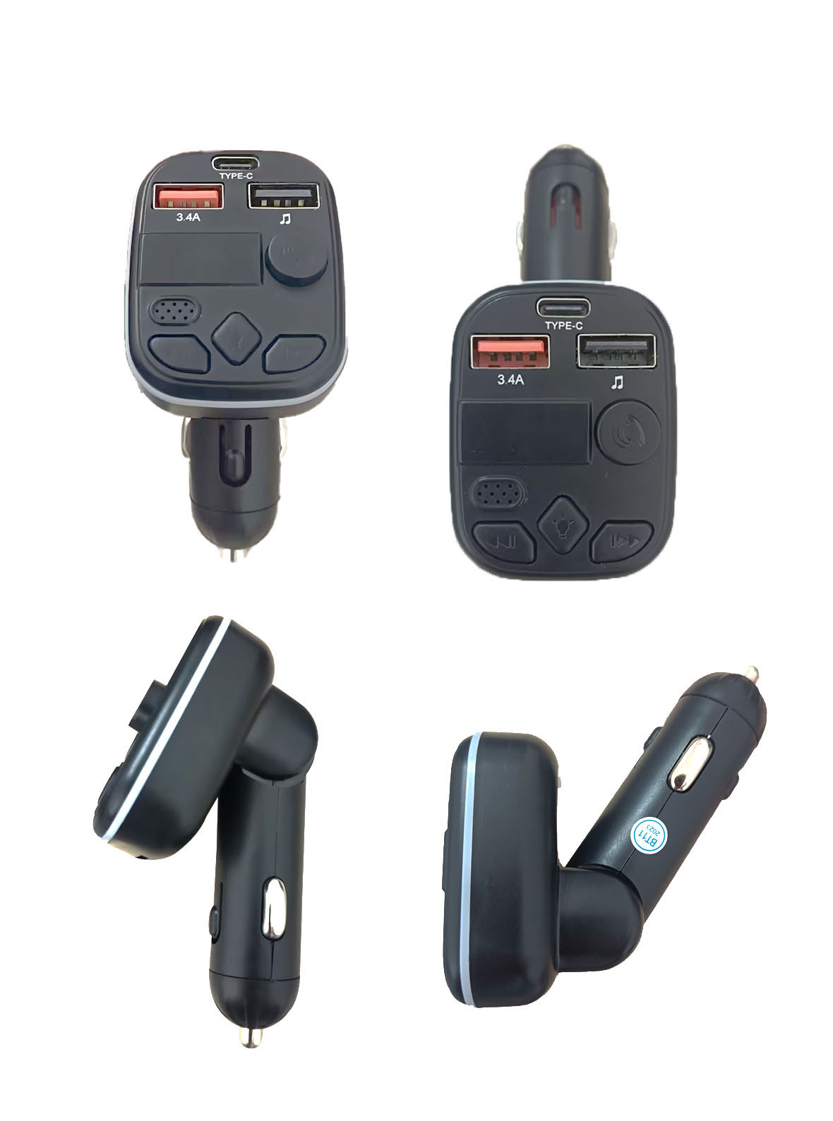FM трансмиттер автомобильный C4P Bluetooth 5.3 MP3 USB 5V/3A
