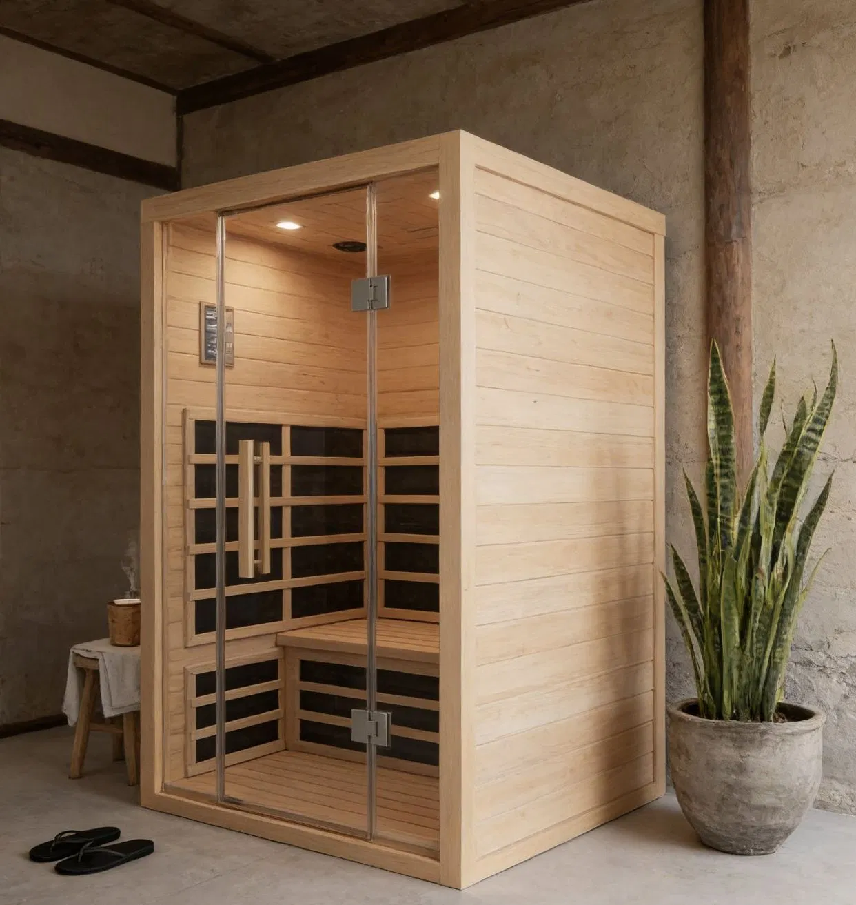 Сухая сауна из ели на 4 человека