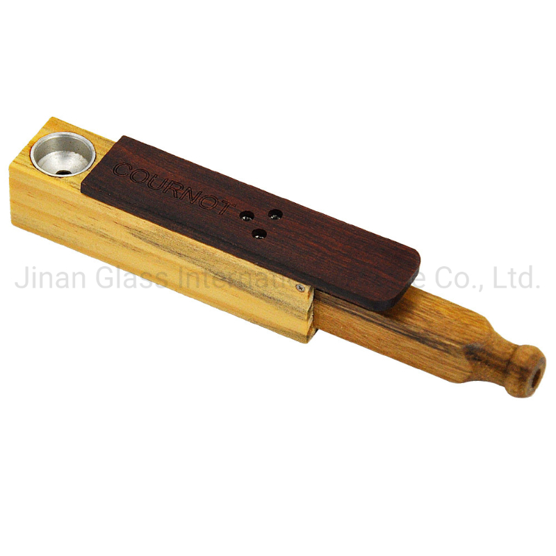 Wood Pipe Portable Telescopic Single Hole Pipe Cournot Smoking Water Pipe