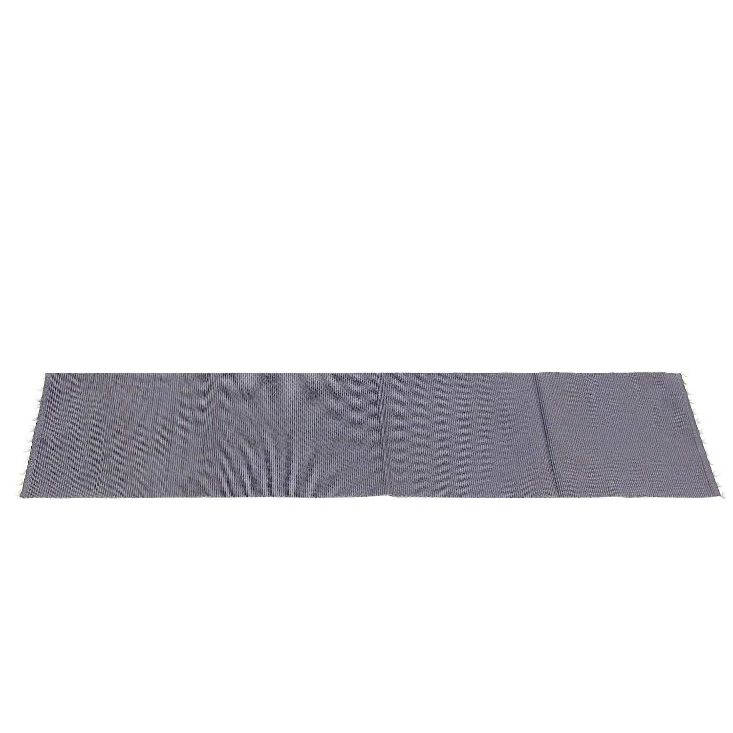 Runner Rustic Linen Embroidered Farmhouse Style Table Runner with Hand-Tassels
