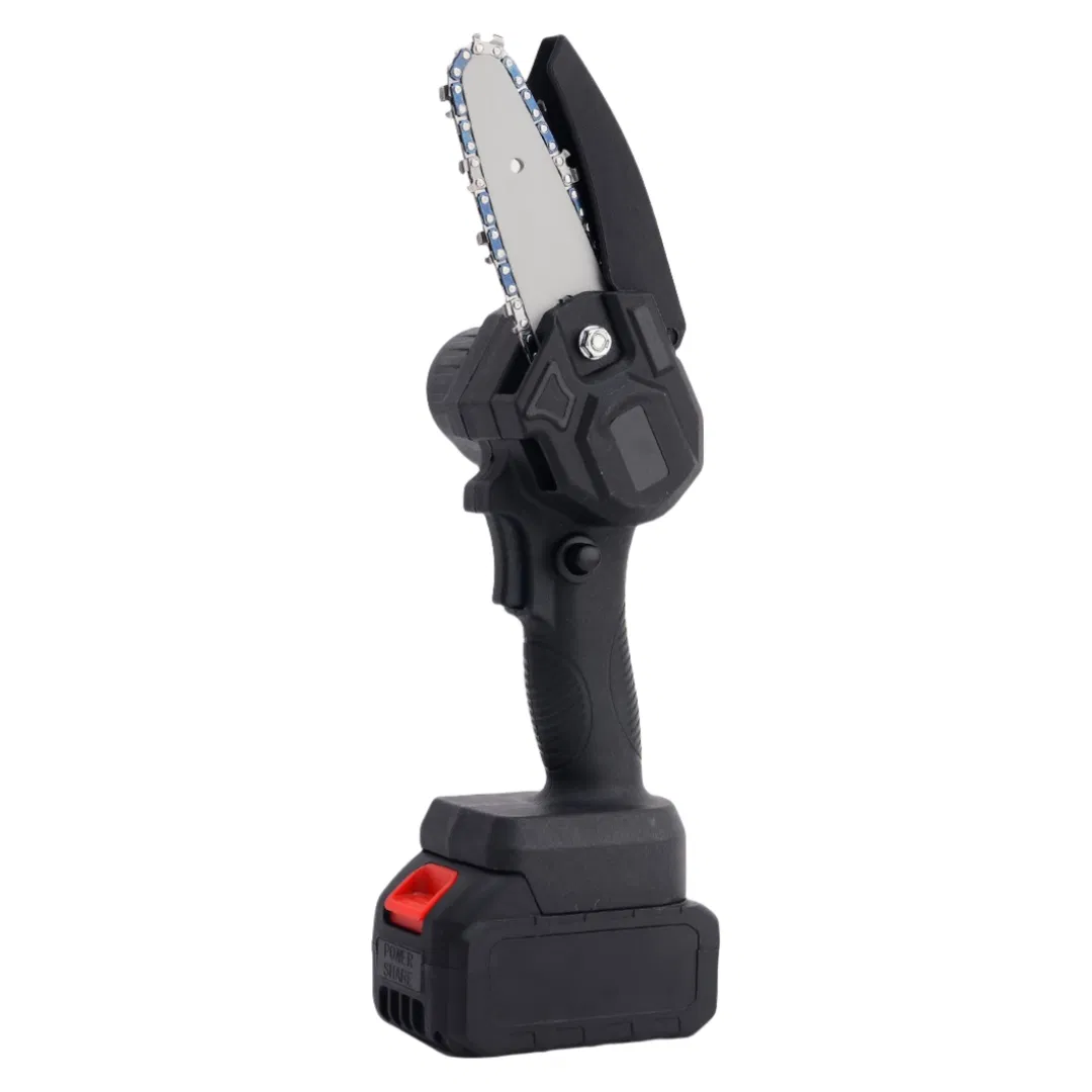 Mini Chainsaw 6-Inch with 2 Battery Cordless Power Chain Saws with Security Lock Handheld Small Chainsaw