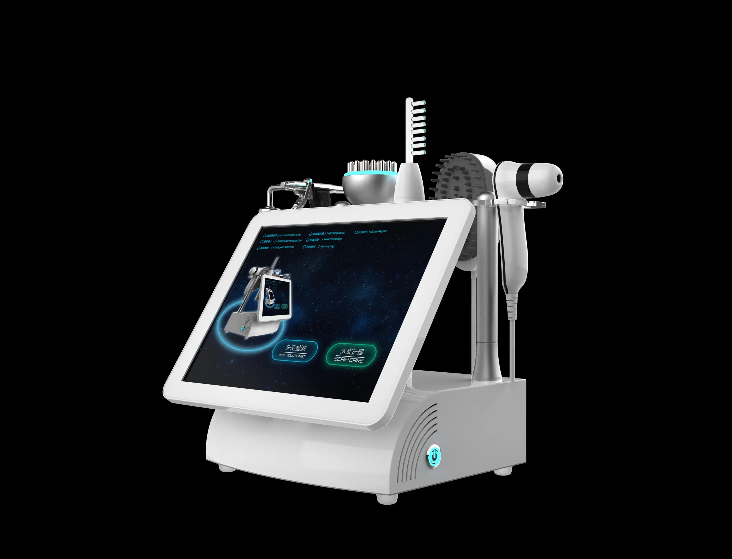 Портативный 15-дюймовый массажер-анализатор для роста волос