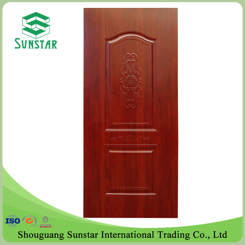 Melamine Laminate/Faced Moulded MDF HDF Door Skin for Interior Decoration