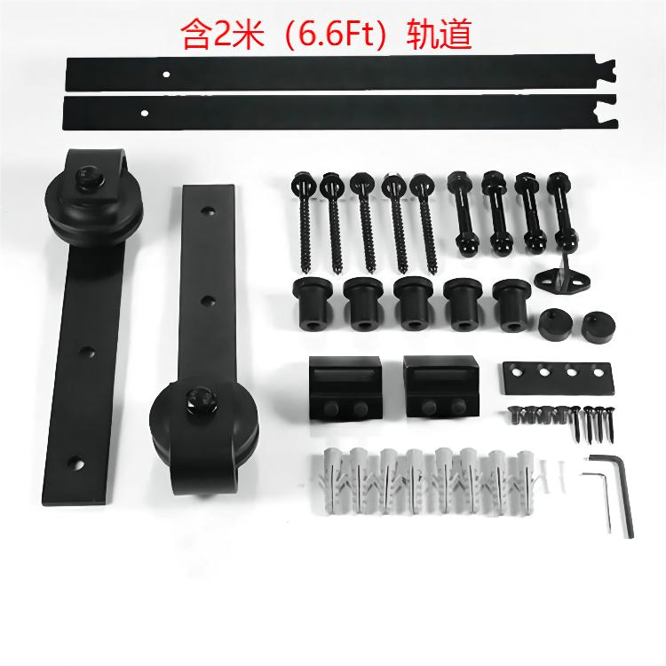 Ceiling Mounted Metal Sliding Barn Door Hardware Fittings Wrought Iron Sliding System Accessories for Doors