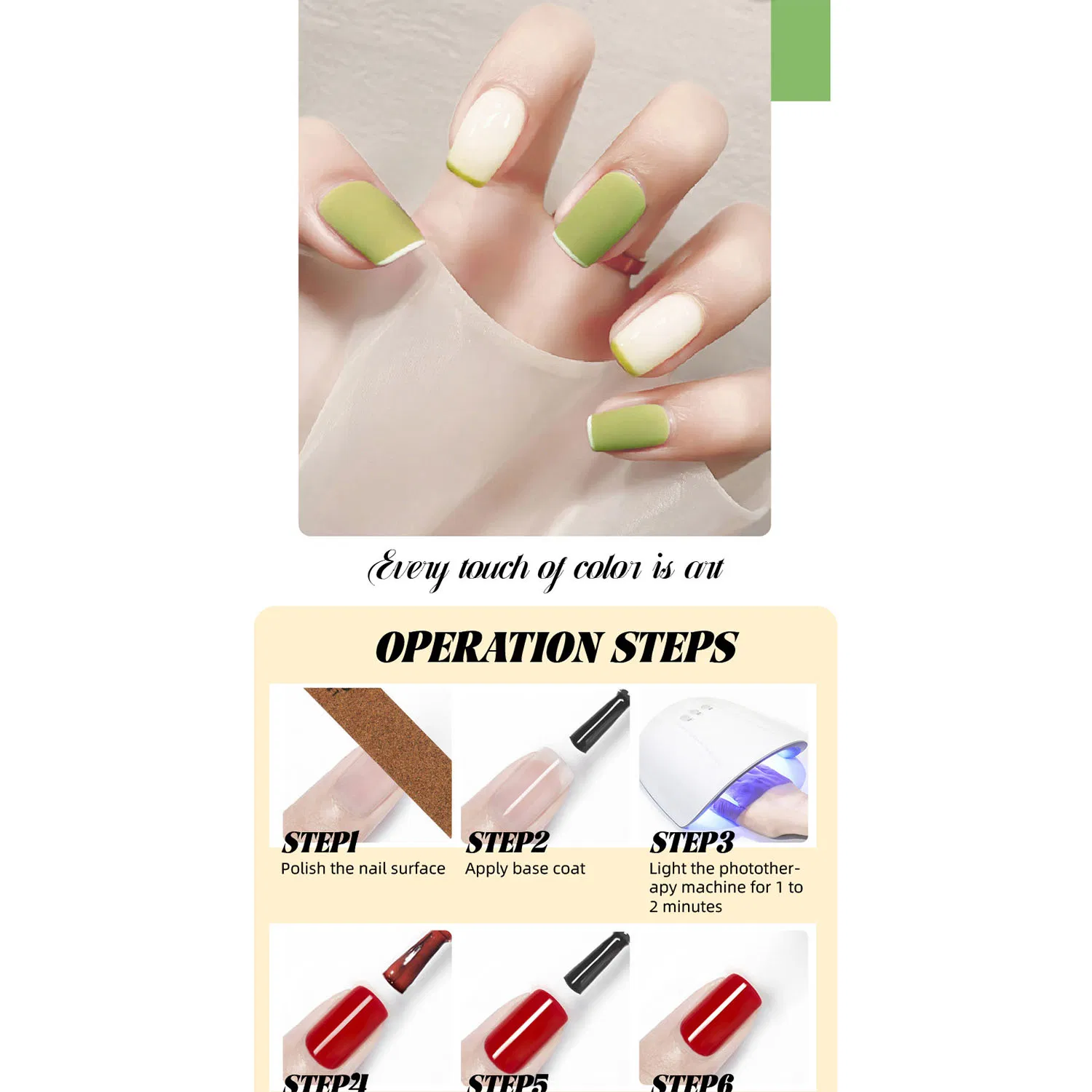 120-Color Plastic Bottle Gel Nailpolish Custom Selection Set, Nail Art Gel Polish