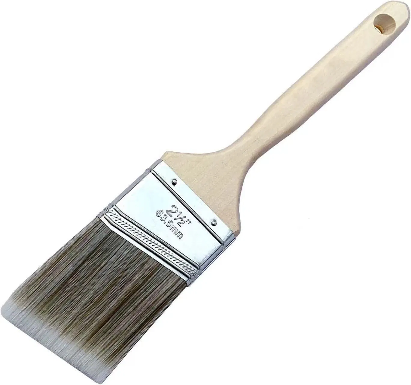 Multi-Size Angled Paint Brush with Solid Wood Handle for Art and Home