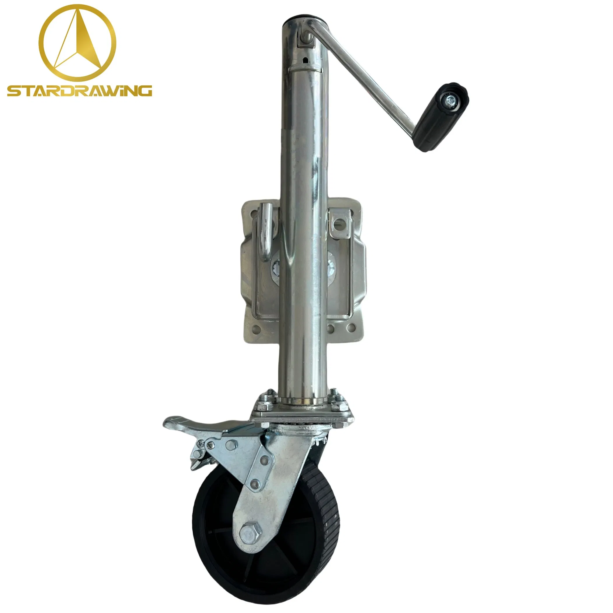 Stardrawing Trailer Jack Jockey Wheel with Brake 6 8 Inch Options