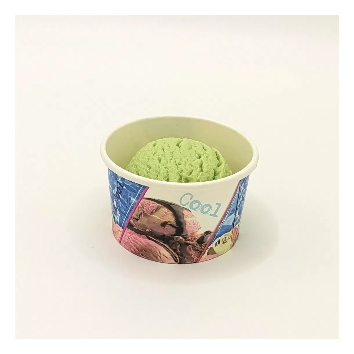 Custom Printing 3oz 5oz 8oz Small Disposable Frozen Yogurt Cup Dessert Container Recyclable Gelato Bowl Ice Cream Paper Cup with Lid