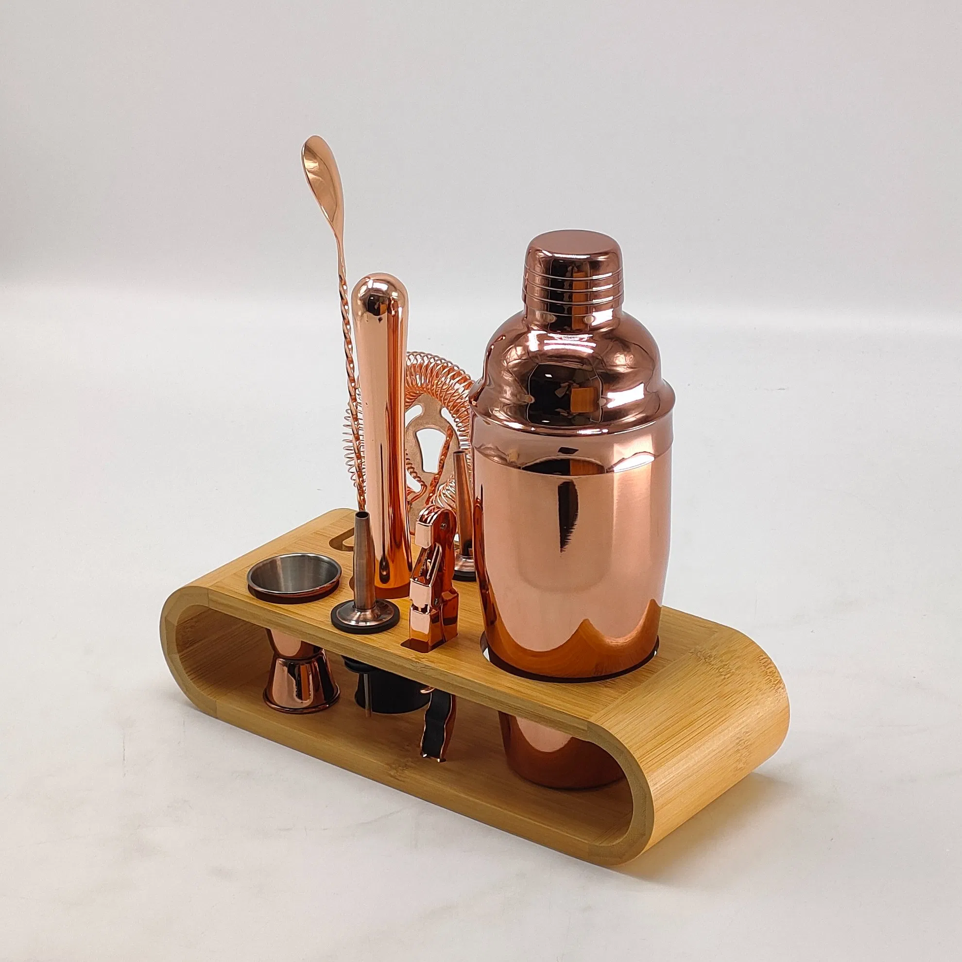 Bartender Kit 10-Piece Boston Cocktail Shaker Set Stainless Steel Drink Kit