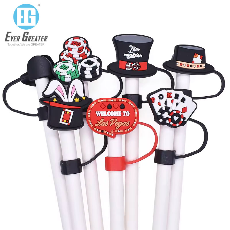 Custom Design Dust-Proof Reusable Straw Tips Lids Straw Topper Straw Cover