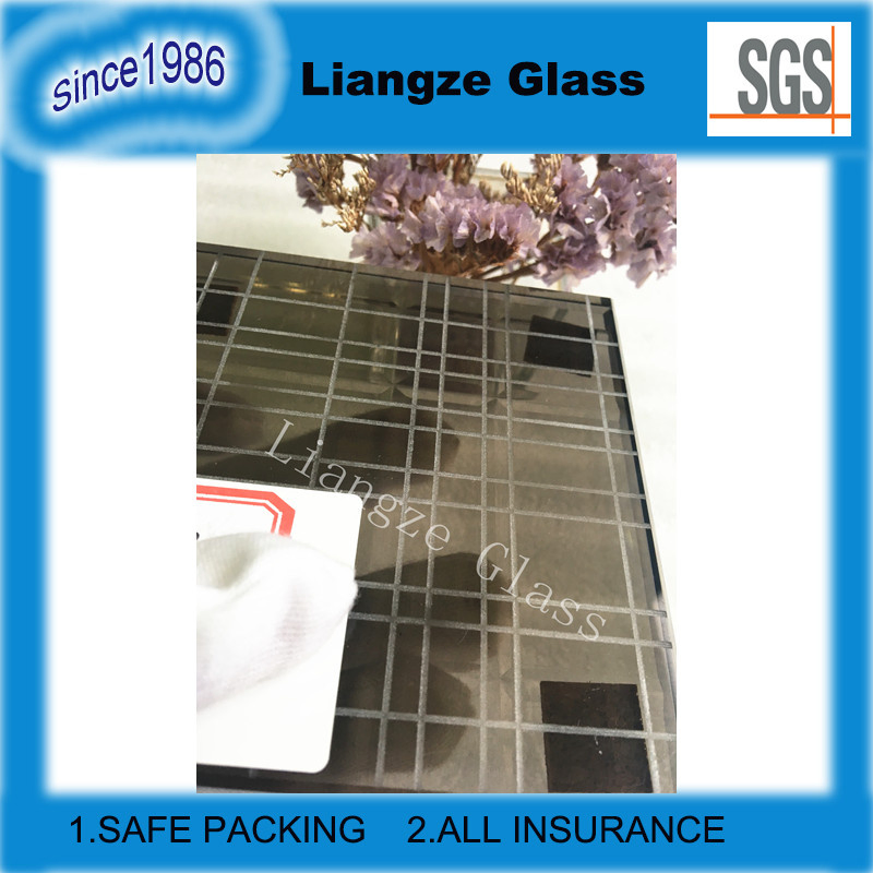 Modern Bronze Color Decoration Laminated Wire Glass for Hotel/Bedroom