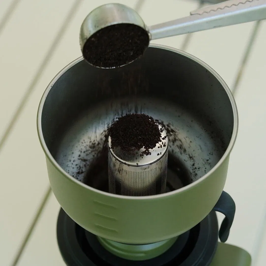 New Arrival Custom Logo Stainless Steel Coffee Filter Outdoor Camping Pour Over Coffee Set