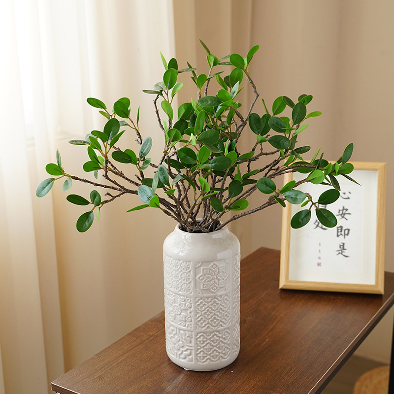 Веточки искусственные зеленые миланские листья