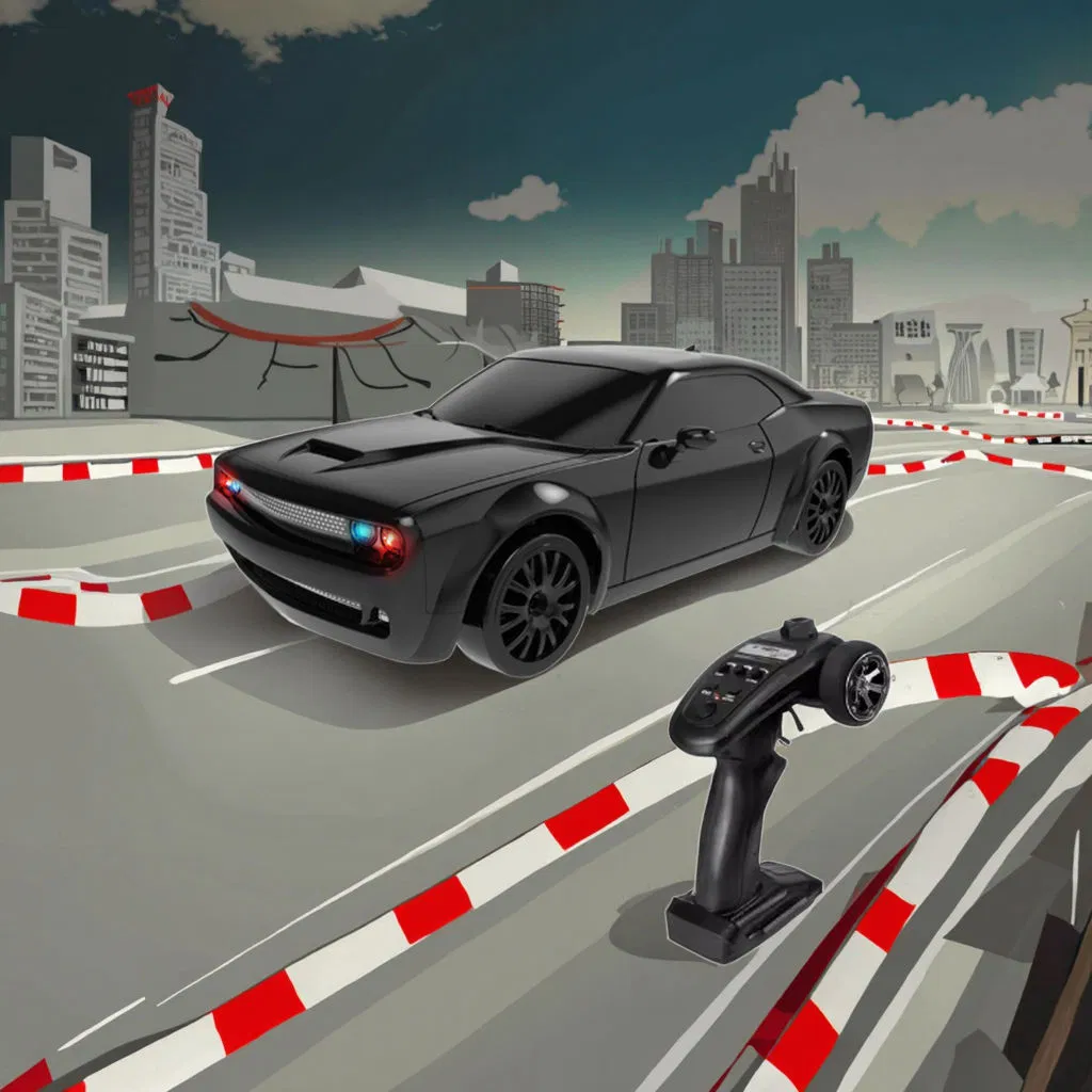 Игрушечная машинка Dodge Challenger с пультом и звуком