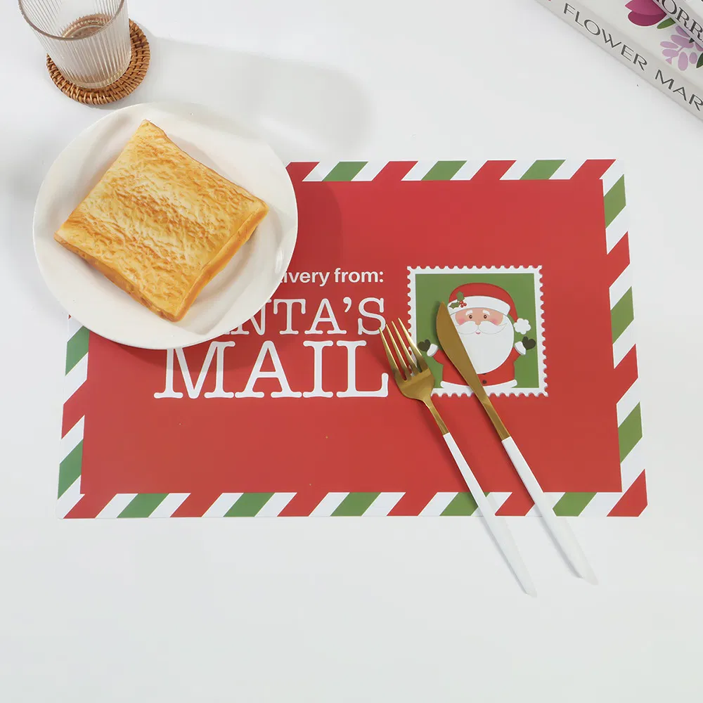 Merry Christmas Themed Dining Table Mat - Custom Printing Available