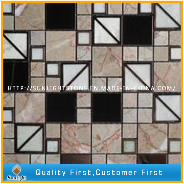 Natural White Marble Stone Art Mosaic for Wall/Bathroom