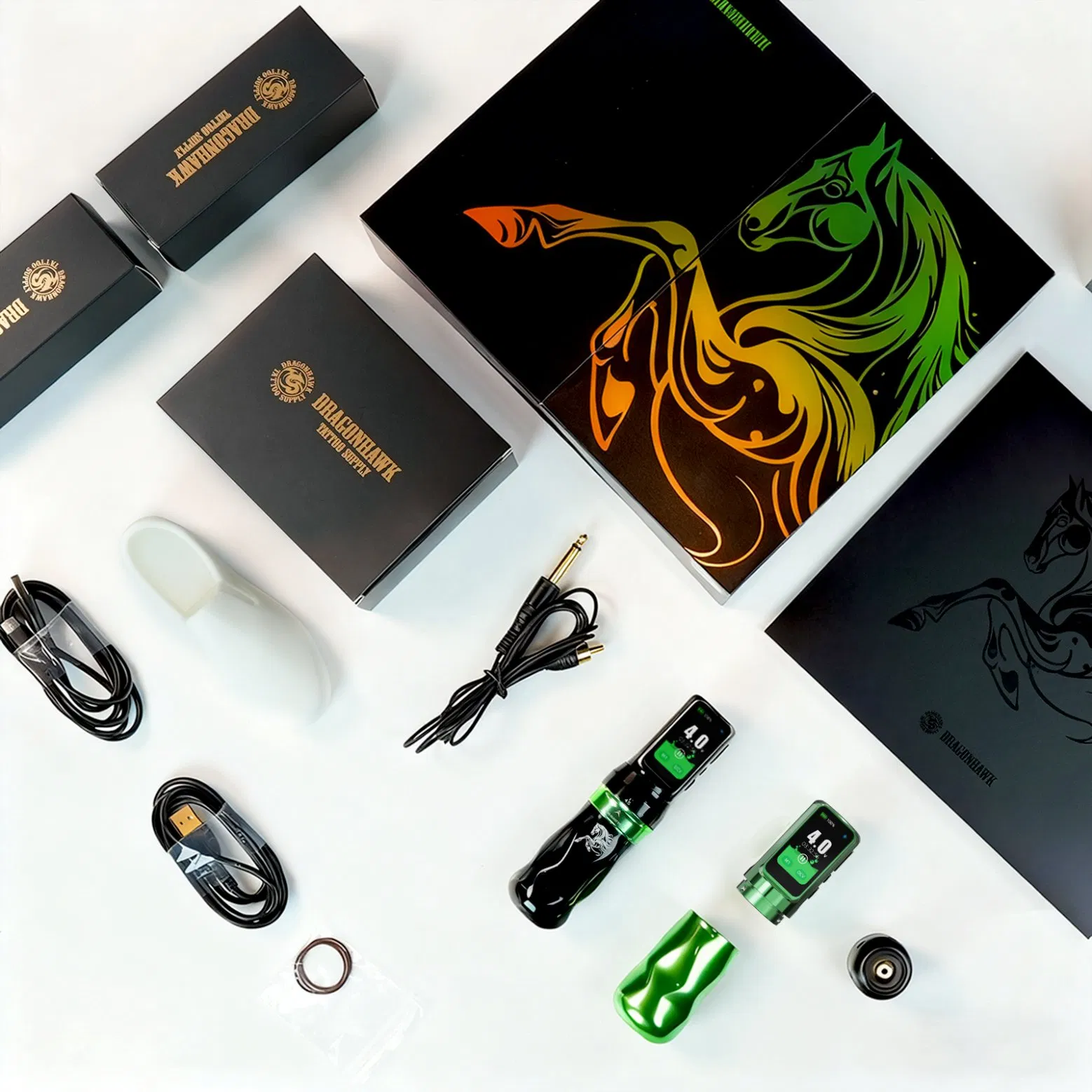 Horse Year Edition Two Battery Wireless Tattoo Pen Packing Box 4.5mm Stroke
