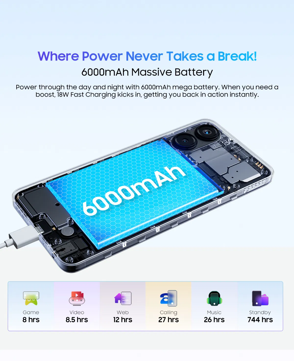 Смартфон Blackview Color 8 8/128ГБ, 50МП камера, 6000мАч